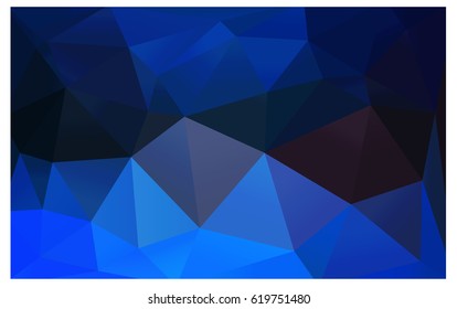 DARK BLUE vector modern geometrical abstract background. Texture, new background. Geometric background in Origami style with gradient. 