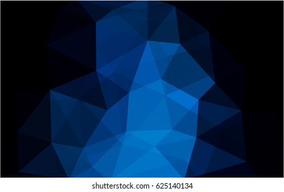 DARK BLUE vector modern geometrical abstract background. Texture, new background. Geometric background in Origami style with gradient. 