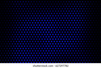 Dark BLUE vector modern geometrical circle abstract background. Dotted texture template. Geometric pattern in halftone style with gradient. 