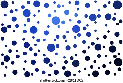 DARK BLUE vector modern geometrical circle abstract background. Dotted texture template. Geometric pattern in halftone style with gradient. 