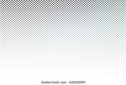 Dark BLUE vector modern geometrical circle abstract background. Dotted texture template. Geometric pattern in halftone style with gradient. 