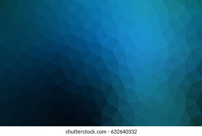 DARK BLUE vector modern geometrical abstract background. Texture, new background. Geometric background in Origami style with gradient. 