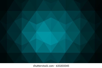 DARK BLUE vector modern geometrical abstract background. Texture, new background. Geometric background in Origami style with gradient. 