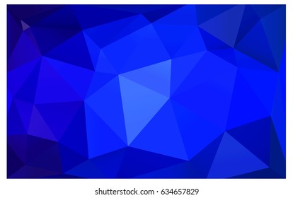 DARK BLUE vector modern geometrical abstract background. Texture, new background. Geometric background in Origami style with gradient. 