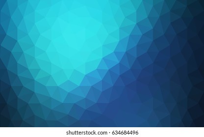 DARK BLUE vector modern geometrical abstract background. Texture, new background. Geometric background in Origami style with gradient. 