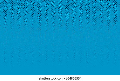 Dark BLUE vector modern geometrical circle abstract background. Dotted texture template. Geometric pattern in halftone style with gradient. 