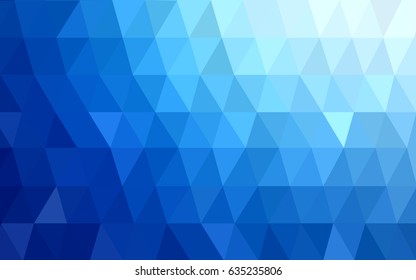 DARK BLUE vector modern geometrical abstract background. Texture, new background. Geometric background in Origami style with gradient. 