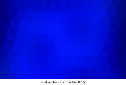 DARK BLUE vector modern geometrical abstract background. Texture, new background. Geometric background in Origami style with gradient. 