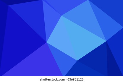 DARK BLUE vector modern geometrical abstract background. Texture, new background. Geometric background in Origami style with gradient. 
