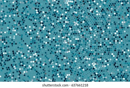 Dark BLUE vector modern geometrical circle abstract background. Dotted texture template. Geometric pattern in halftone style with gradient. 