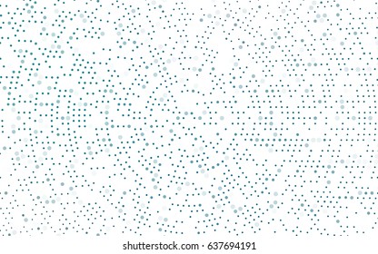 Dark BLUE vector modern geometrical circle abstract background. Dotted texture template. Geometric pattern in halftone style with gradient. 