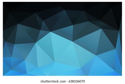 DARK BLUE vector modern geometrical abstract background. Texture, new background. Geometric background in Origami style with gradient. 