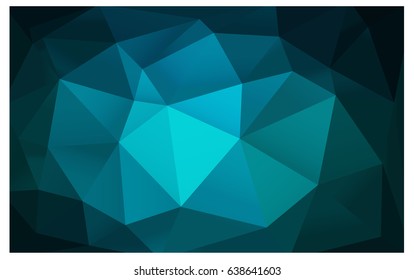 DARK BLUE vector modern geometrical abstract background. Texture, new background. Geometric background in Origami style with gradient. 