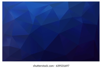 DARK BLUE vector modern geometrical abstract background. Texture, new background. Geometric background in Origami style with gradient. 