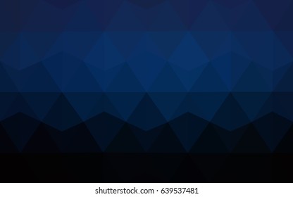 DARK BLUE vector modern geometrical abstract background. Texture, new background. Geometric background in Origami style with gradient. 