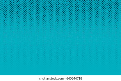 Dark BLUE vector modern geometrical circle abstract background. Dotted texture template. Geometric pattern in halftone style with gradient. 