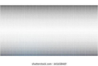 DARK BLUE vector modern geometrical circle abstract background. Dotted texture template. Geometric pattern in halftone style with gradient. 