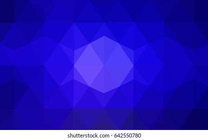 DARK BLUE vector modern geometrical abstract background. Texture, new background. Geometric background in Origami style with gradient. 