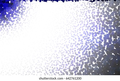 Dark BLUE vector modern geometrical background. Abstract template. Geometric pattern in square style with gradient.