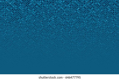 Dark BLUE vector modern geometrical circle abstract background. Dotted texture template. Geometric pattern in halftone style with gradient. 