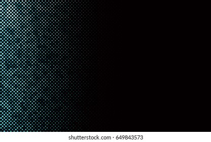 Dark BLUE vector modern geometrical circle abstract background. Dotted texture template. Geometric pattern in halftone style with gradient. 