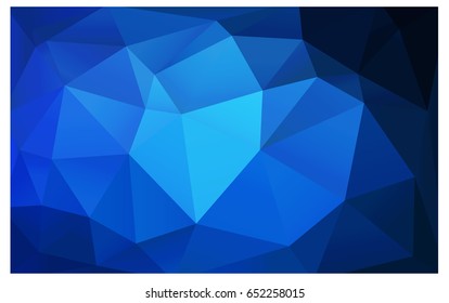 DARK BLUE vector modern geometrical abstract background. Texture, new background. Geometric background in Origami style with gradient. 