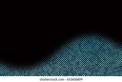 Dark BLUE vector modern geometrical circle abstract background. Dotted texture template. Geometric pattern in halftone style with gradient. 