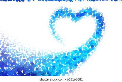Dark BLUE vector modern geometrical background. Abstract template. Geometric pattern in square style with gradient.