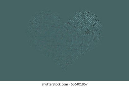 Dark BLUE vector modern geometrical circle abstract background. Dotted texture template. Geometric pattern in halftone style with gradient. 