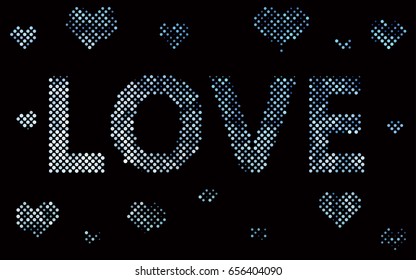 Dark BLUE vector modern geometrical circle abstract background. Dotted texture template. Geometric pattern in halftone style with gradient. 