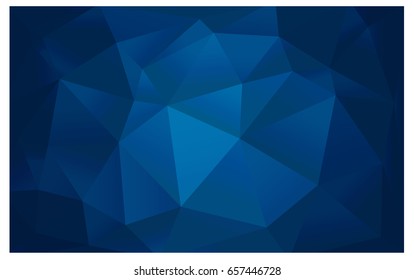 DARK BLUE vector modern geometrical abstract background. Texture, new background. Geometric background in Origami style with gradient. 
