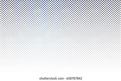 Dark BLUE vector modern geometrical circle abstract background. Dotted texture template. Geometric pattern in halftone style with gradient. 