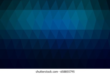 DARK BLUE vector modern geometrical abstract background. Texture, new background. Geometric background in Origami style with gradient. 