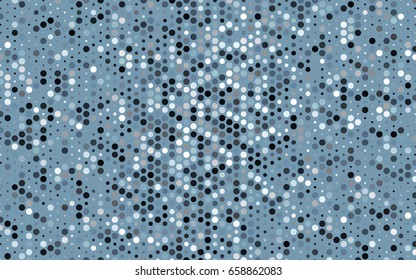 Dark BLUE vector modern geometrical circle abstract background. Dotted texture template. Geometric pattern in halftone style with gradient. 