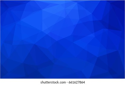 DARK BLUE vector modern geometrical abstract background. Texture, new background. Geometric background in Origami style with gradient. 