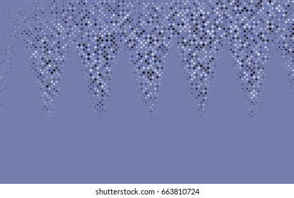 Dark BLUE vector modern geometrical circle abstract background. Dotted texture template. Geometric pattern in halftone style with gradient. 