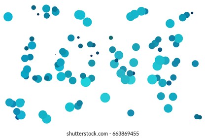 Dark BLUE vector modern geometrical circle abstract background. Dotted texture template. Geometric pattern in halftone style with gradient. 