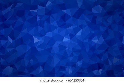 DARK BLUE vector modern geometrical abstract background. Texture, new background. Geometric background in Origami style with gradient. 