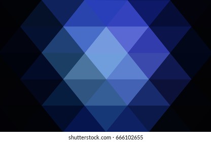 DARK BLUE vector modern geometrical abstract background. Texture, new background. Geometric background in Origami style with gradient. 