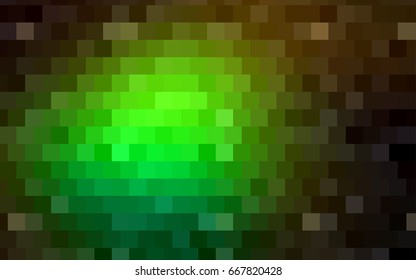 Dark BLUE vector modern geometrical background. Abstract template. Geometric pattern in square style with gradient.