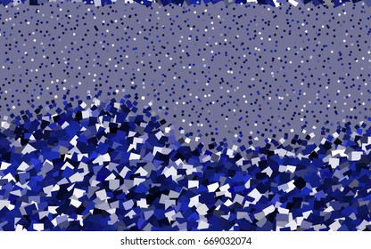 Dark BLUE vector modern geometrical background. Abstract template. Geometric pattern in square style with gradient.