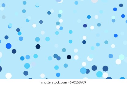 Dark BLUE vector modern geometrical circle abstract background. Dotted texture template. Geometric pattern in halftone style with gradient. 