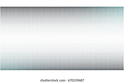 DARK BLUE vector modern geometrical circle abstract background. Dotted texture template. Geometric pattern in halftone style with gradient. 