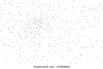 Dark BLUE vector modern geometrical circle abstract background. Dotted texture template. Geometric pattern in halftone style with gradient. 