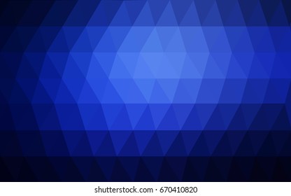 DARK BLUE vector modern geometrical abstract background. Texture, new background. Geometric background in Origami style with gradient. 