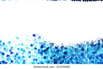Dark BLUE vector modern geometrical background. Abstract template. Geometric pattern in square style with gradient.