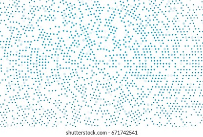 Dark BLUE vector modern geometrical circle abstract background. Dotted texture template. Geometric pattern in halftone style with gradient. 