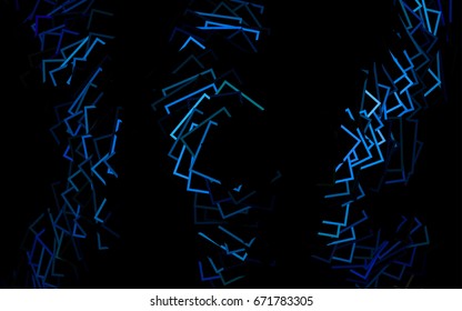 Dark BLUE vector modern geometrical background. Abstract template. Geometric pattern in square style with gradient.