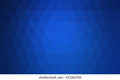 DARK BLUE vector modern geometrical abstract background. Texture, new background. Geometric background in Origami style with gradient. 