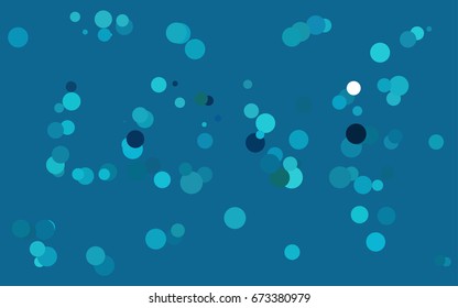Dark BLUE vector modern geometrical circle abstract background. Dotted texture template. Geometric pattern in halftone style with gradient. 